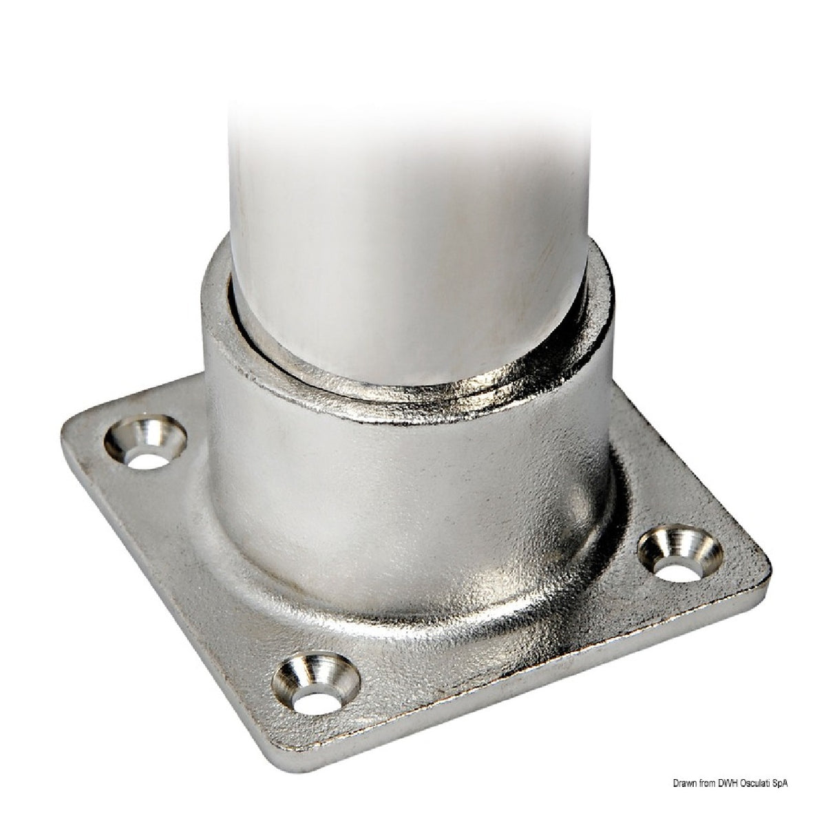 Base + casquillo Osculati para poste de remolque de esquí acuático 64.551.90