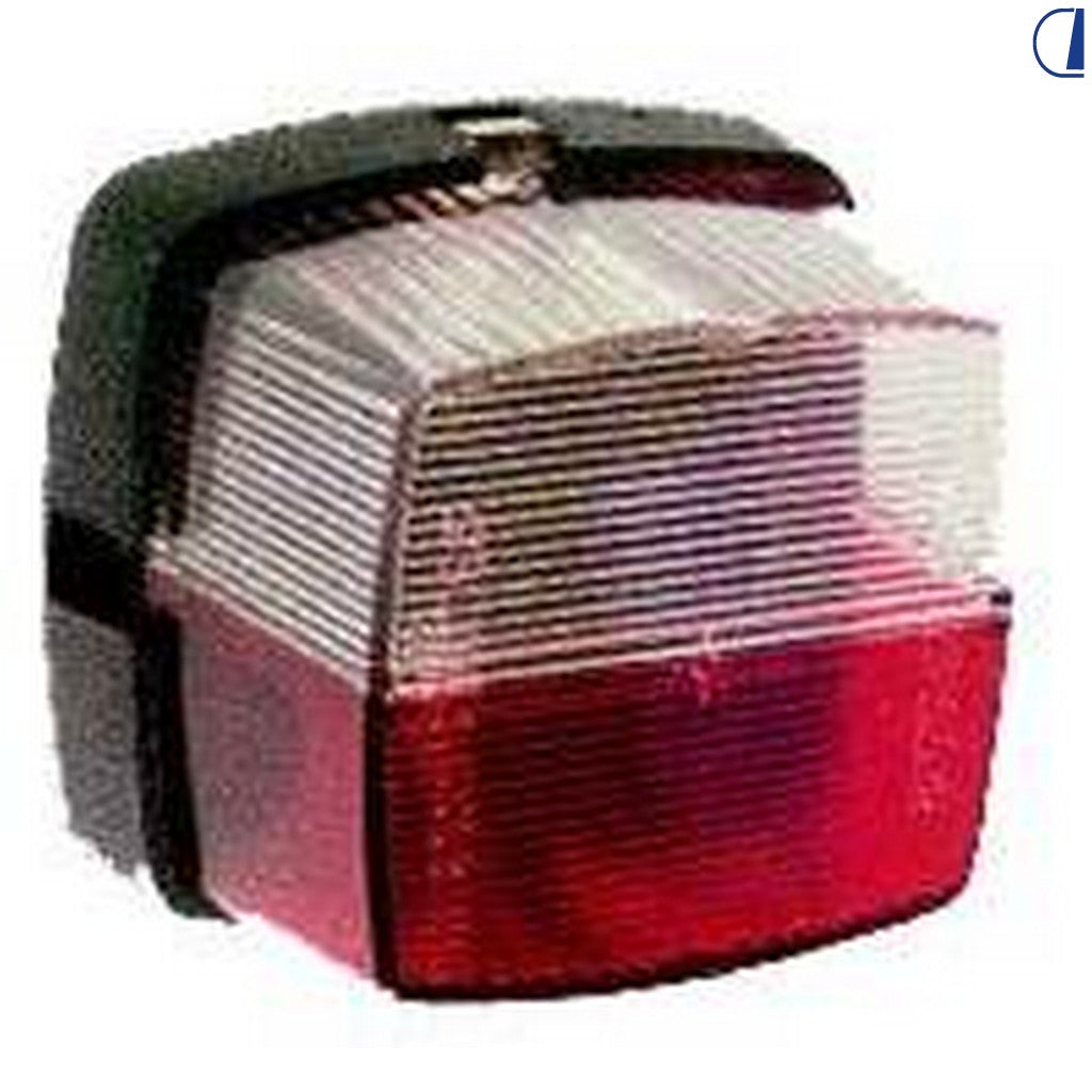 Di-Tec Luce di ingombro quadrata bianco/rosso 12V 5W