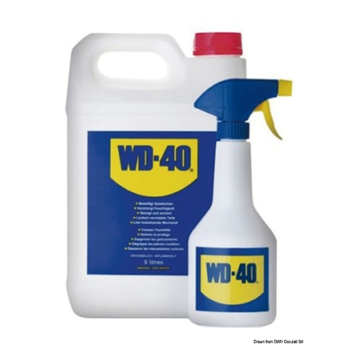 WD-40 Lubrificante multiuso 5 lt + 1 dosatore spray