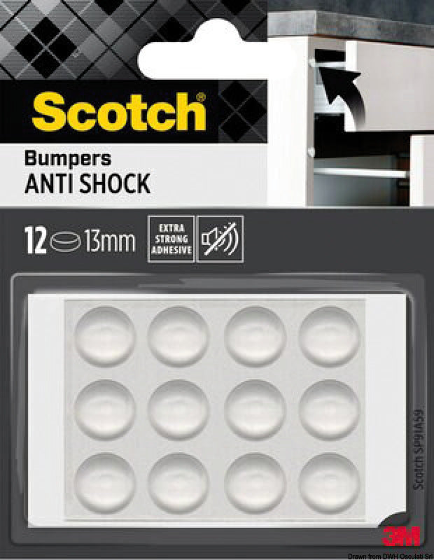 3M Klebepuffer 13 mm transparent - 12 Stück