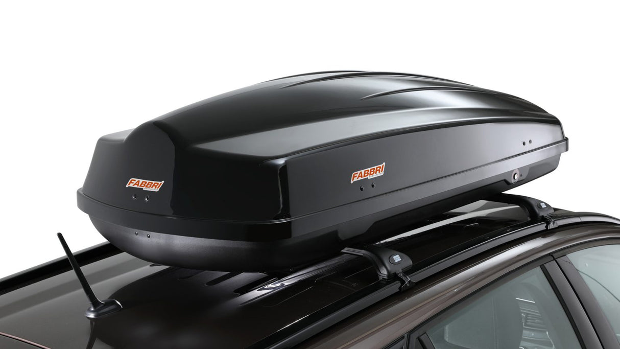 Cofre de techo Fabbri Nova de 310 litros, gris brillante, capacidad de 75 kg, aerodinámico 6503135