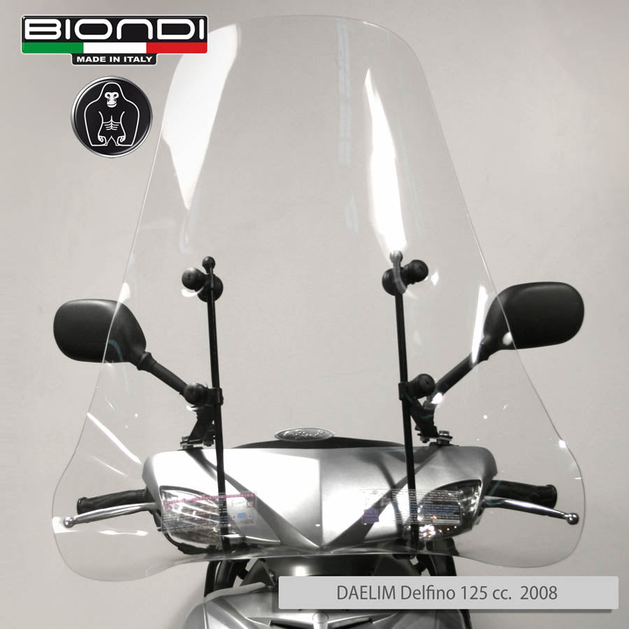 Biondi Parabrezza Club KYMCO Vivio 125 2000 Trasparente con Attacchi