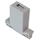 Presa USB per Track System argento 5x20 mm – conf. 10 pz