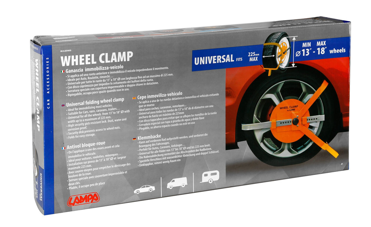 Lampa Wheel Clamp, ganascia immobilizza-veicolo 65405
