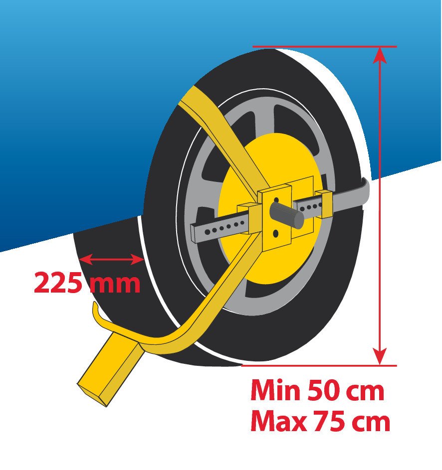 Lampa Wheel Clamp, ganascia immobilizza-veicolo 65405