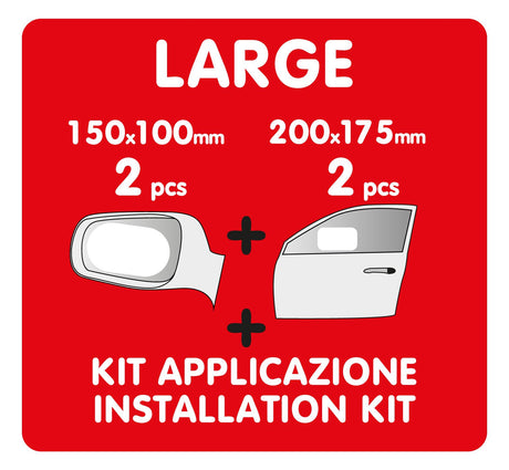 Clear-View, set 4 pellicole adesive con nano-tecnologia idrofobica L 150x100 mm 65569