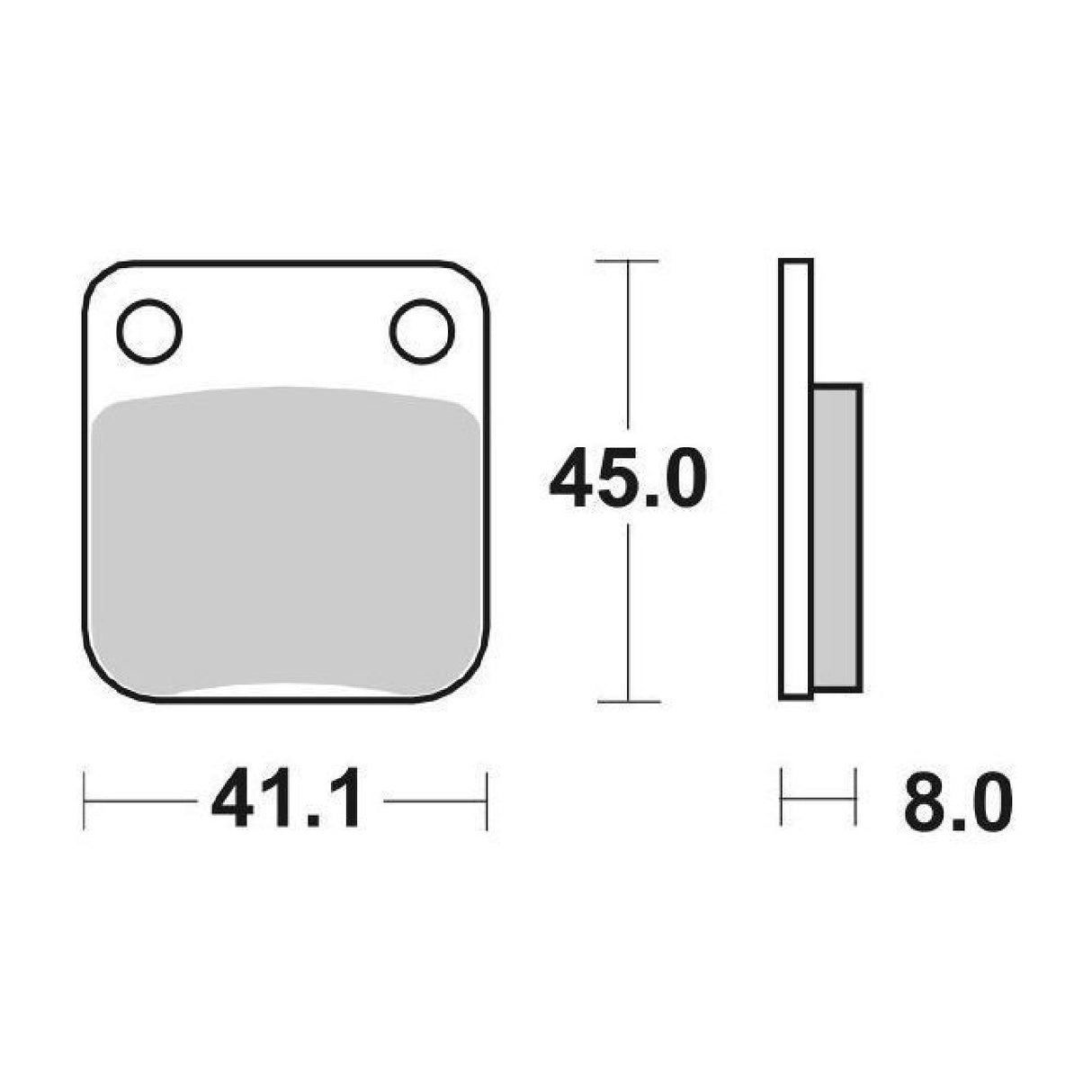 SBS 100HF Bremsbeläge DAELIM Delfino (SH100) 100 cm³ 99/06