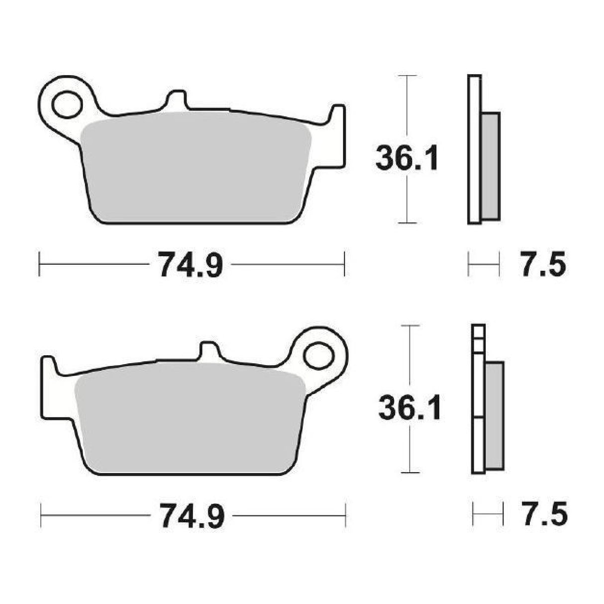 SBS 116HF Brake Pads PEUGEOT SV Geo 50 CC 92