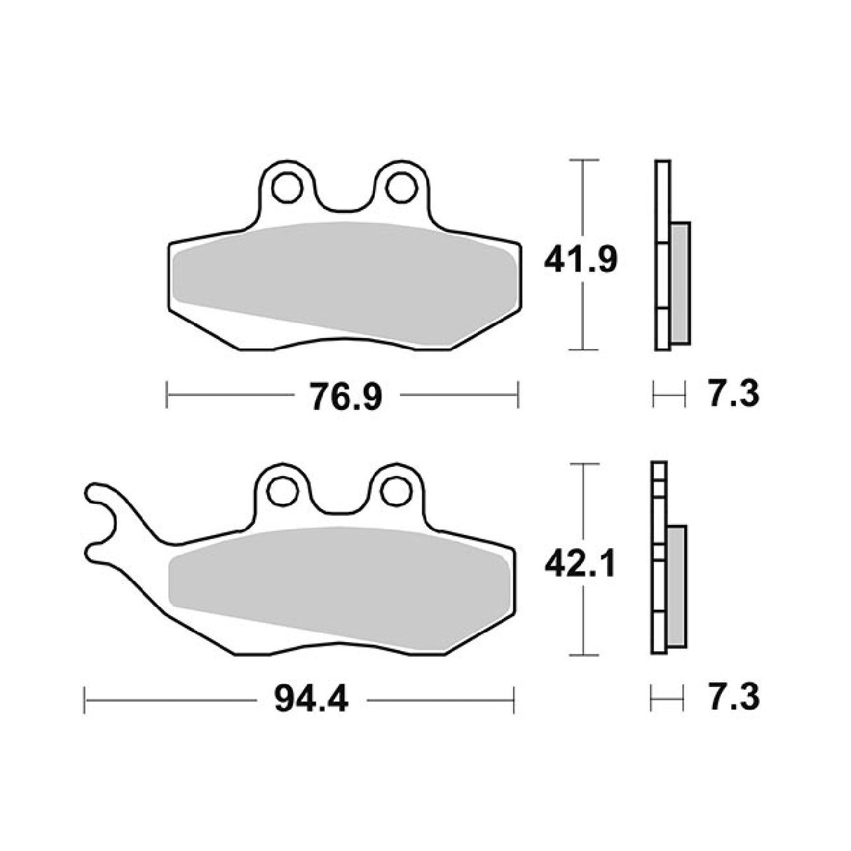 SBS 120HM Brake Pads BENELLI Velvet/Velvet Touring 250 CC 99/08