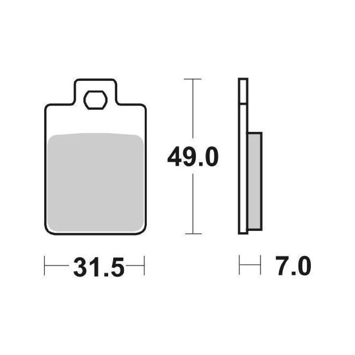 SBS 130HF Pastiglie freno PIAGGIO Free Delivery 50 CC 00/01