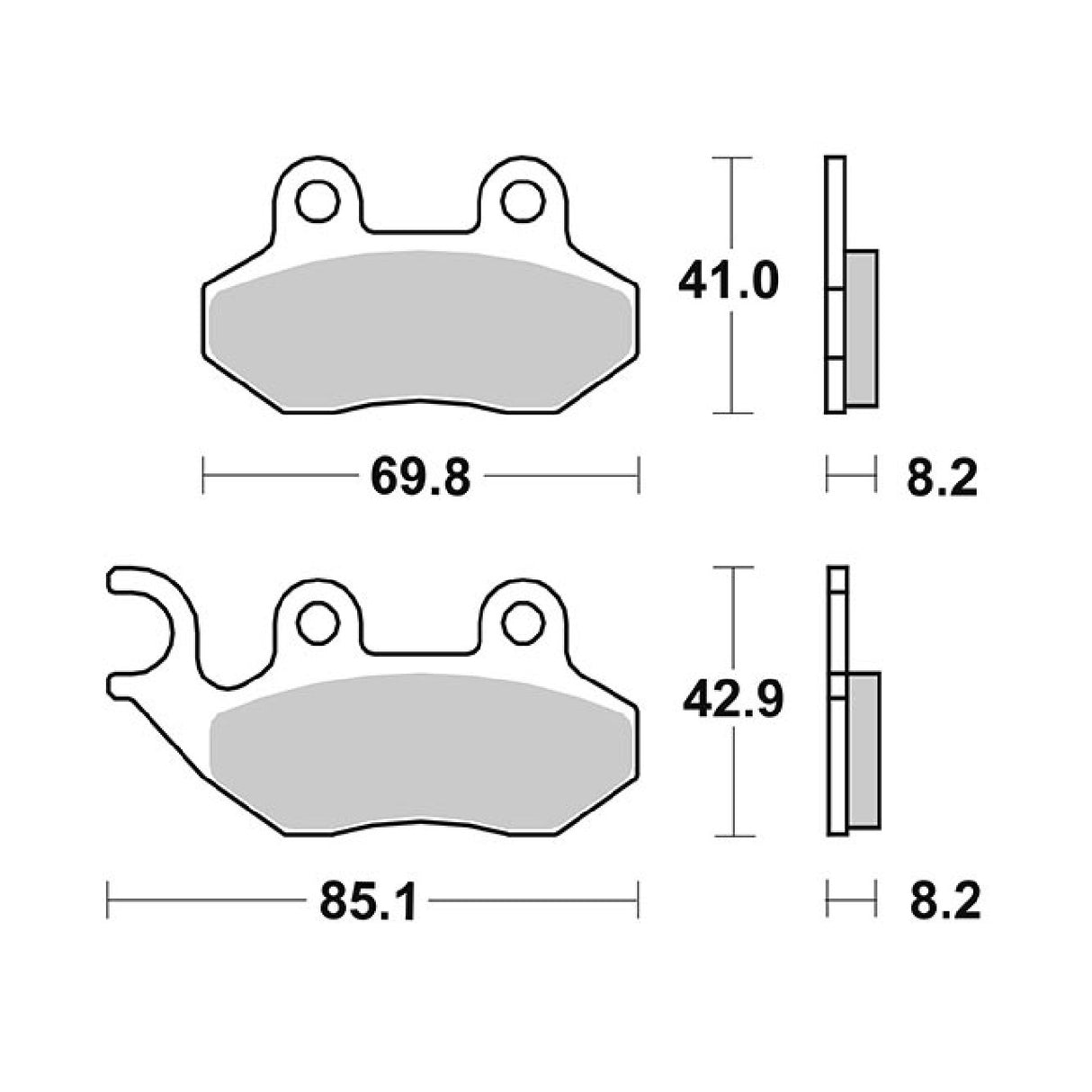 SBS 140HM Pastiglie freno ADIVA AD E3 / AD Cabrio LE E3 (SYM) 125 CC 09/11