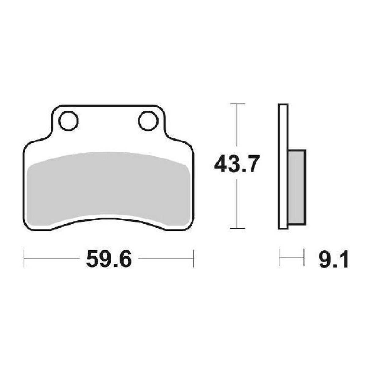 SBS 141HF Bremsbeläge BAOTIAN BT49QT-12C1 Rebel 4T R12 50 cm³ 06/11