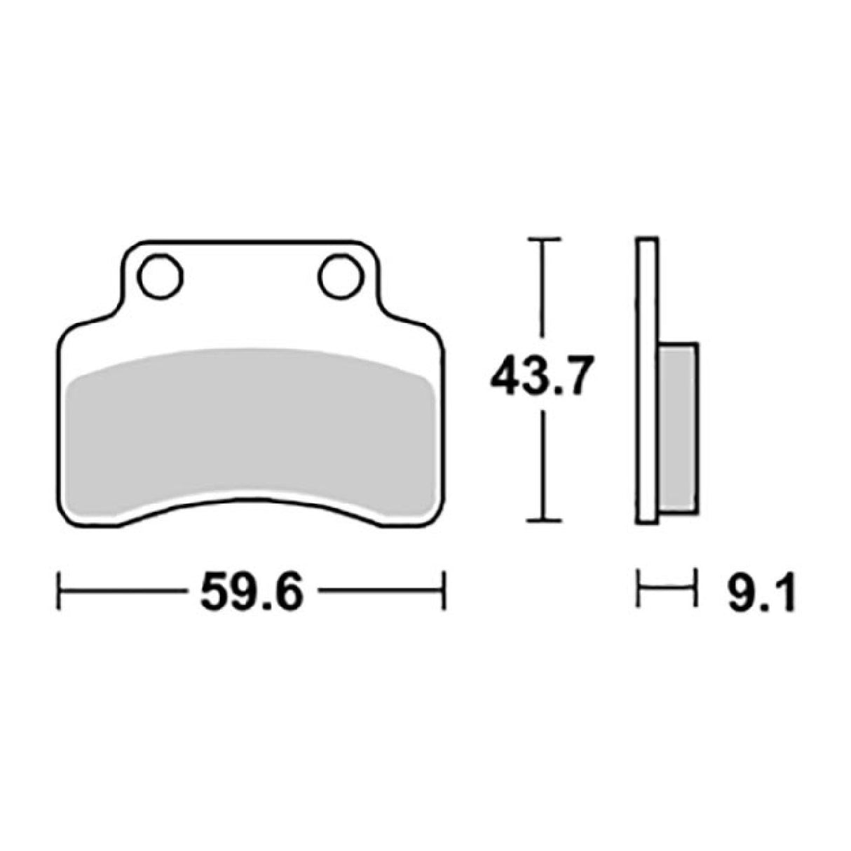 SBS 141HM Pastiglie freno BAOTIAN BT49QT-12C1 Rebel 4T R12 50 CC 06/11