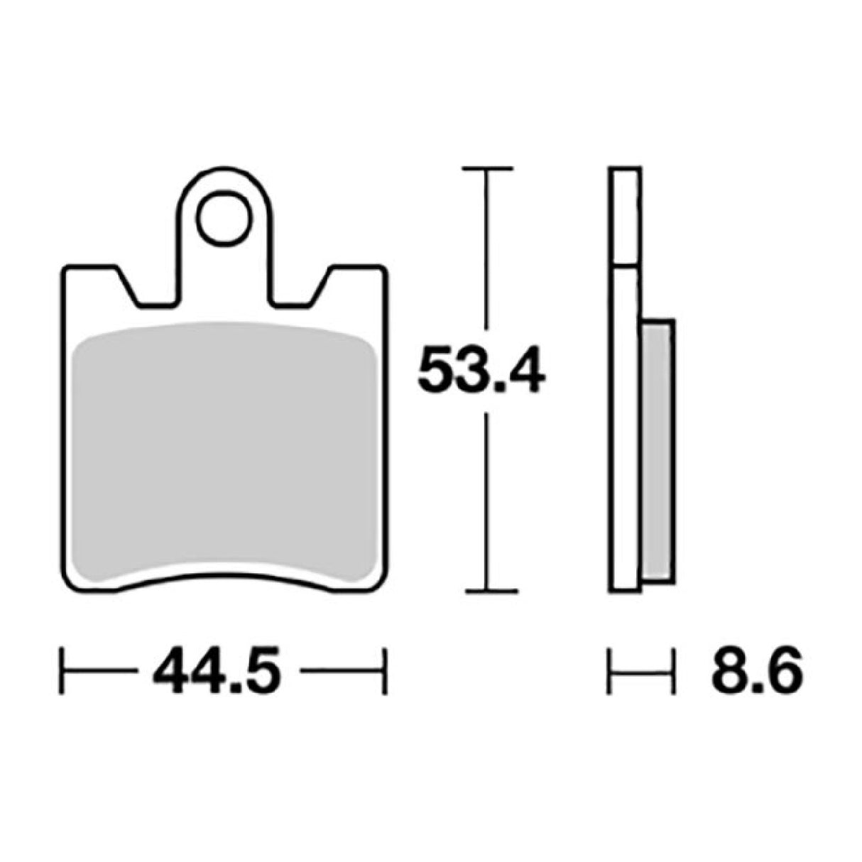 SBS 146HM Satz mit 4 Bremsbelägen für DAELIM S3 SV Sport / Touring 125 cm³ (10/13)