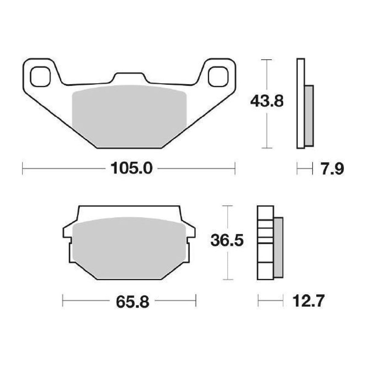 SBS 150HF Bremsbeläge SYM Husky 125 CC 99/>