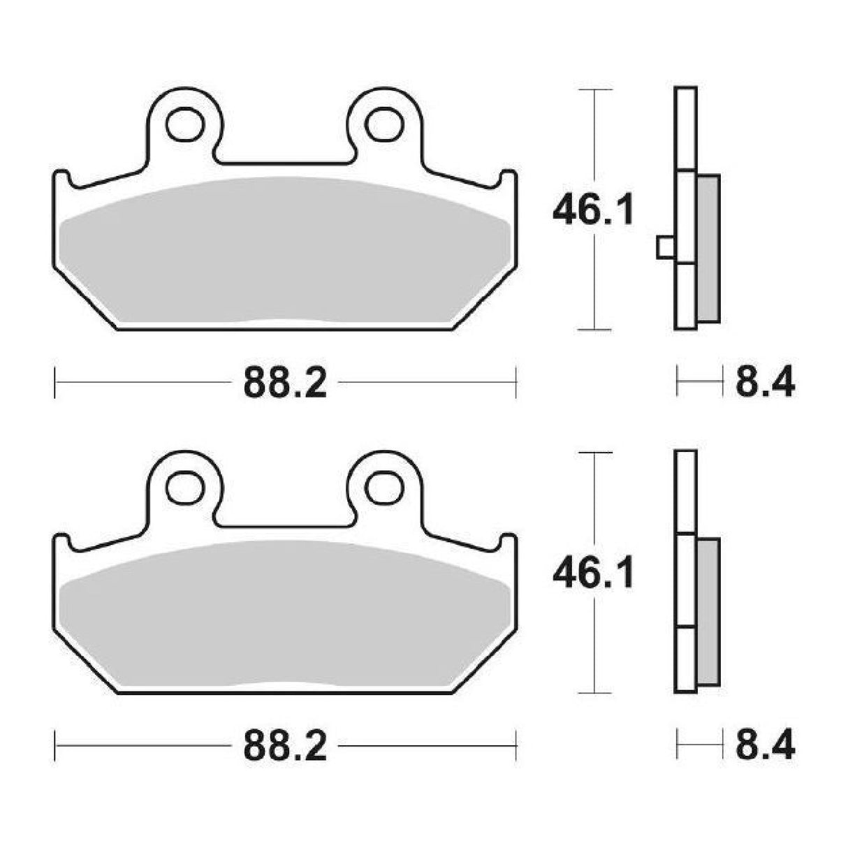 SBS 182HF Pastiglie freno SUZUKI AN Burgman (CG111/CG112/CG113/CG114) 400 06/17