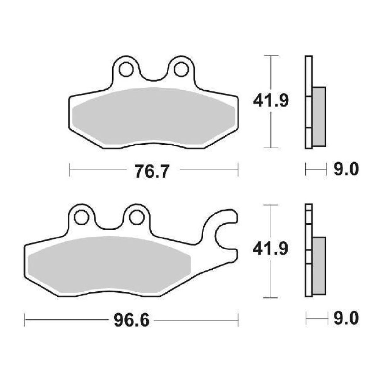 SBS 187HF Brake pads PIAGGIO Beverly Rst E3 4T-4V (M69100) 125 CC 10/15