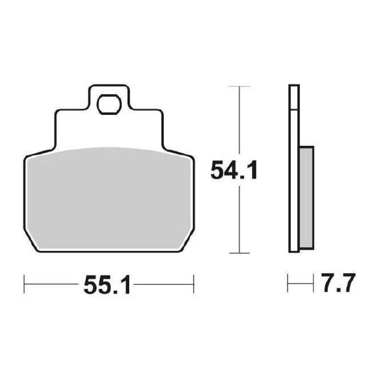 SBS 191HF Pastiglie freno PIAGGIO MP3 (M47300) 125 CC 07/08