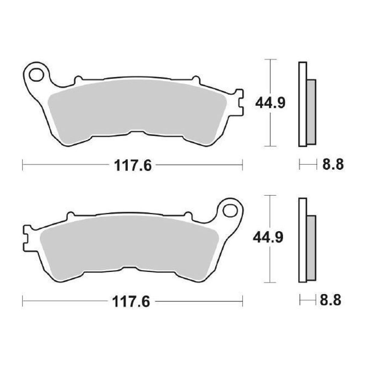 SBS 192HF Pastiglie freno HONDA FES S Wing 125 CC 07/12