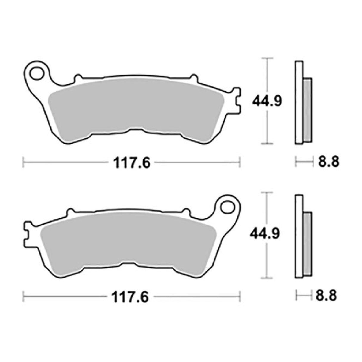 SBS 192HM Pastiglie freno HONDA FES S Wing 125 CC 07/12