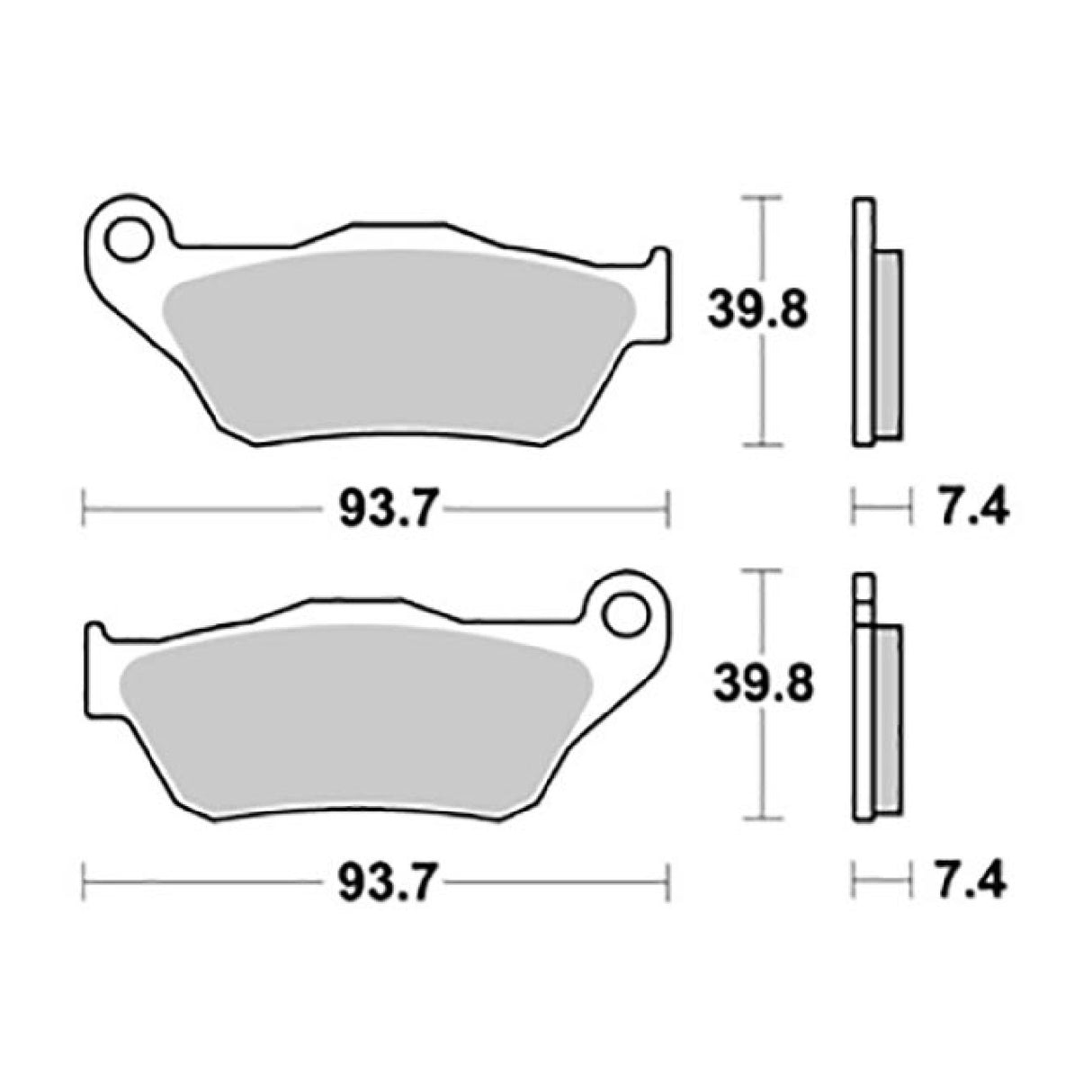 SBS 194HM Pastiglie freno YAMAHA YPR X Max (SE321/SE541/SG252) 125 CC 06/09