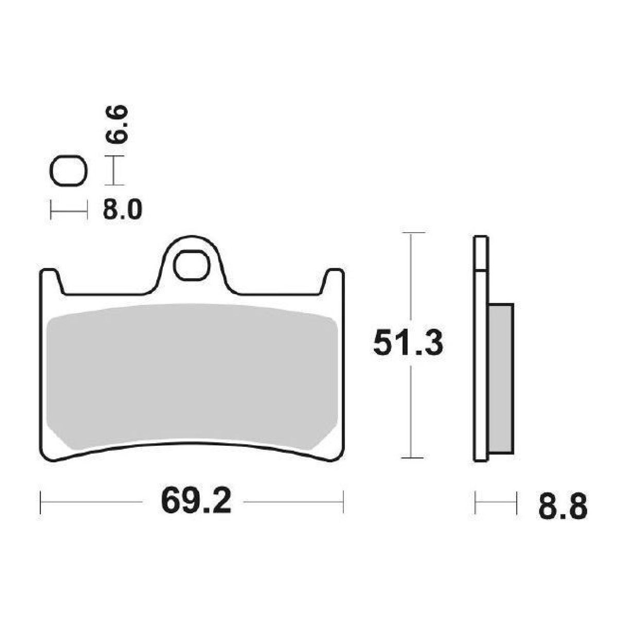 SBS 198MS Pastiglie freno YAMAHA XP T-Max (SJ061/SJ062/SJ064) 500 CC 08/11