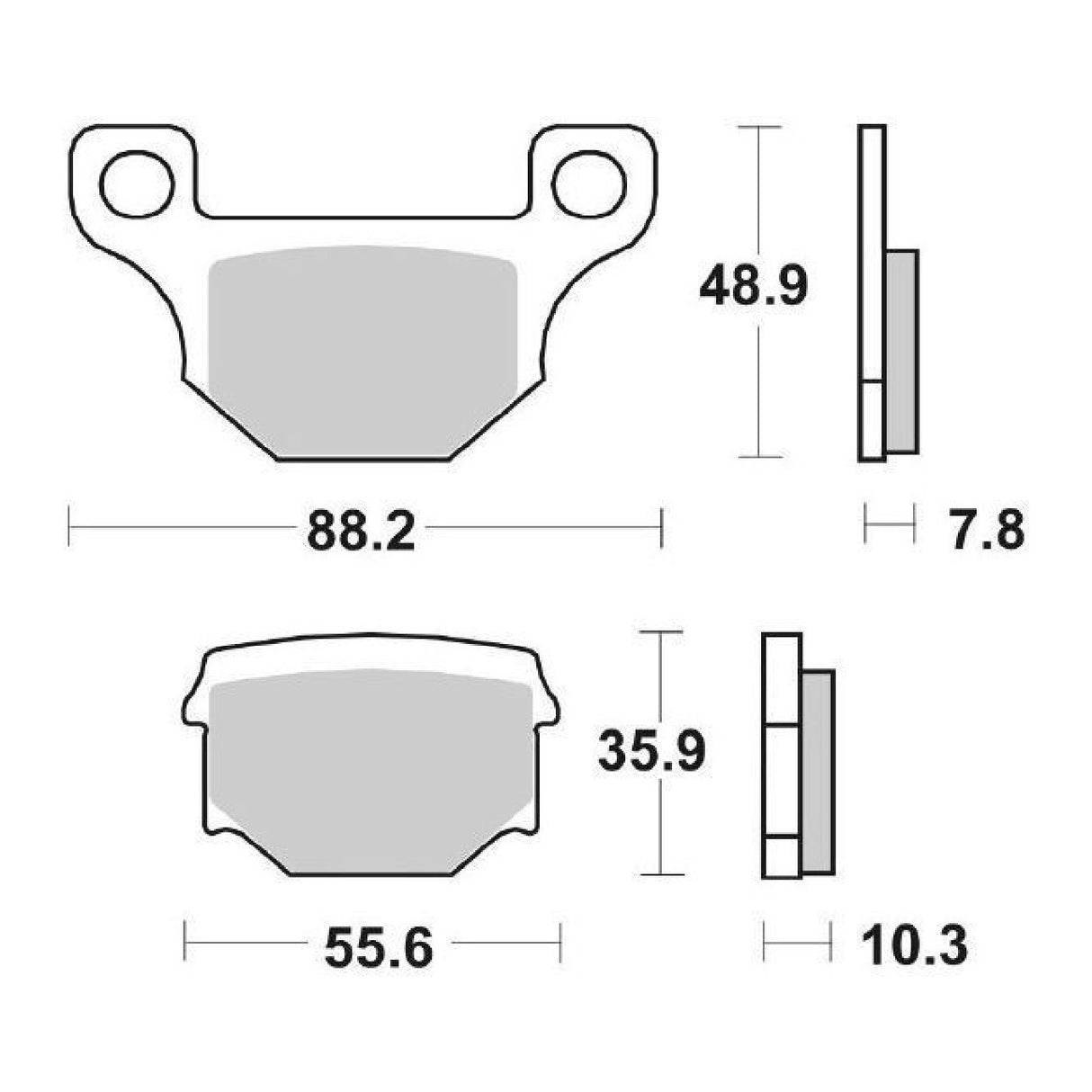 SBS 203CT Pastiglie freno TGB R X Bullet 50 CC 08/09