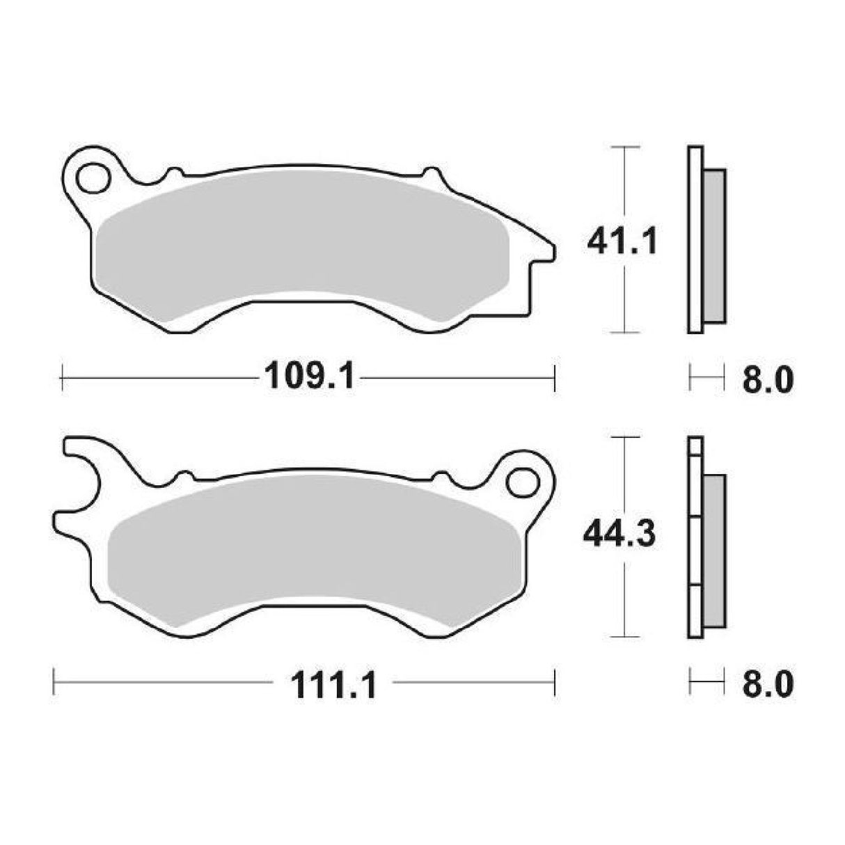 SBS 205CT Pastiglie freno HONDA NSC R 4T (AF72C/AF73C) 50 CC 13