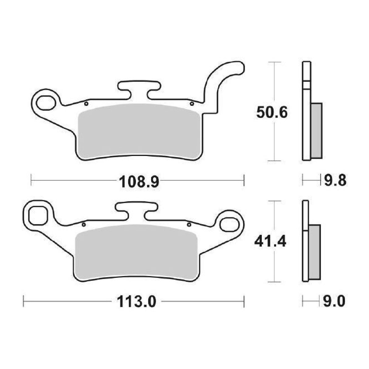 SBS 208CT Pastiglie freno YAMAHA HW Xenter (SE591) 125 CC 12/17