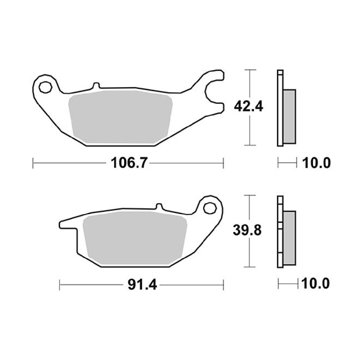 SBS 225HF Pastiglie freno YAMAHA MW Tricity 125 CC 14/16