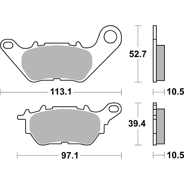 SBS 230HF Pastiglie freno YAMAHA YPR X MAX ABS (SEE61) 125 CC 18/20