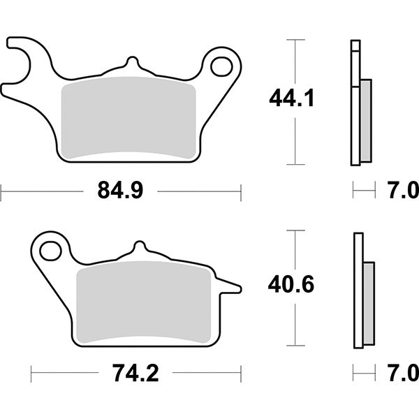Pastillas de freno Sbs 236Hf Honda 110 NSC Vision 4T R16 2021-2021