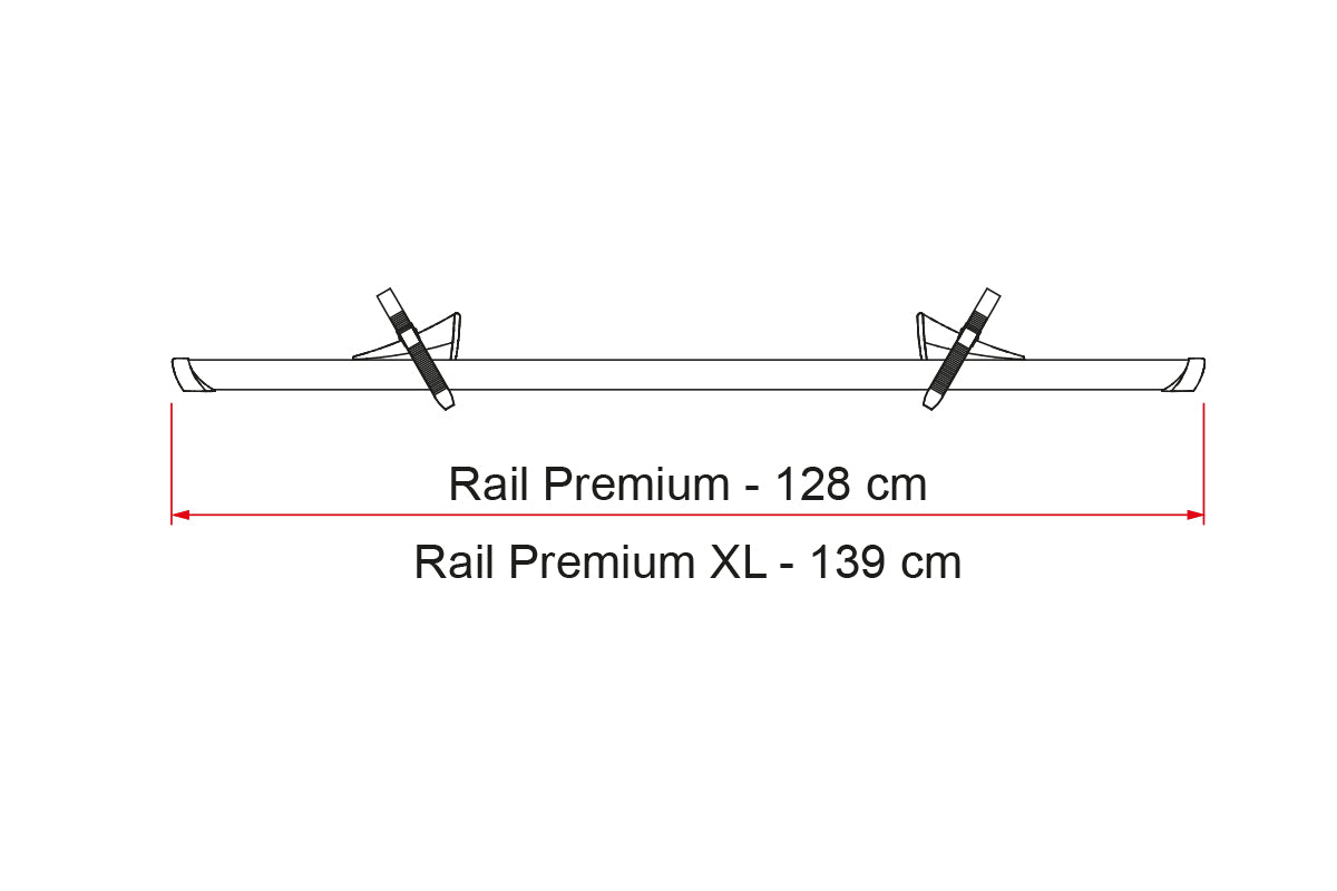 Fiamma 98656-993 Premium Deep Black Rail Channel