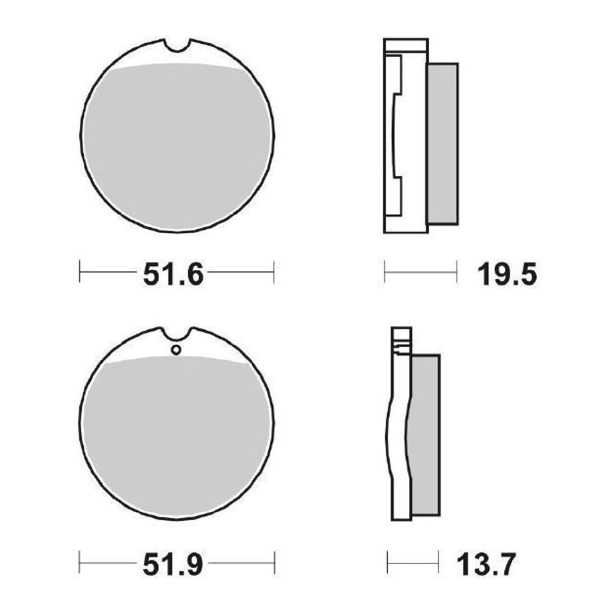 Pastillas de freno SBS 501HF HONDA CB G / CB G5 250 CC 74/76