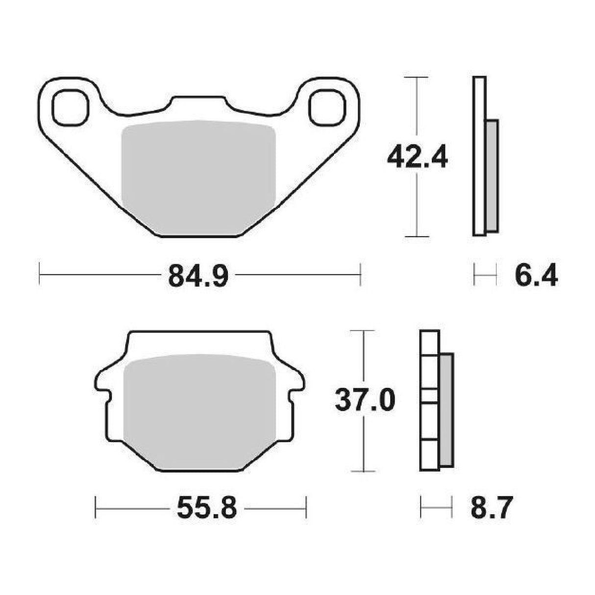 SBS 541HF Bremsbeläge MALAGUTI MEX 50 CC