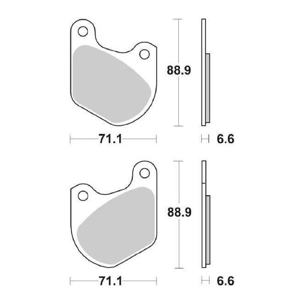 SBS 543LF Pastiglie freno posteriori HARLEY DAVIDSON XL Sportster 1000 CC 78