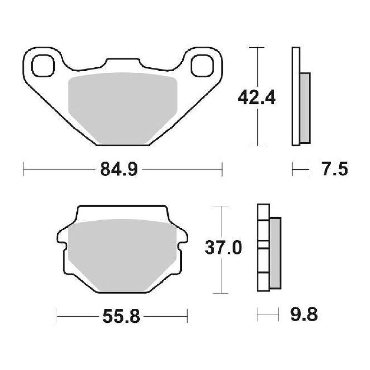 SBS 546HF Brake pads GILERA RC Top Rally 50 CC 90