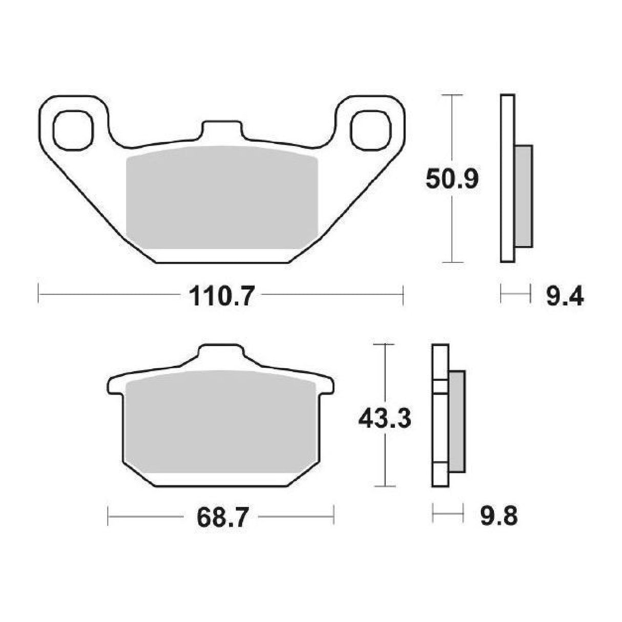 Pastillas de freno SBS 557HF KAWASAKI EL Eliminator (EL250B/E/F) 250 CC 88/96