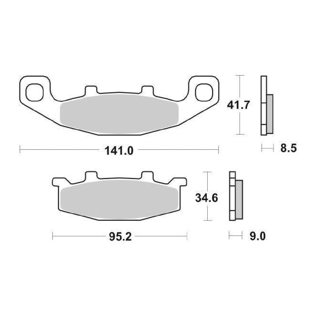 Pastillas de freno delanteras SBS 597HS KAWASAKI GPX R (EX250F) 250 CC 88/06