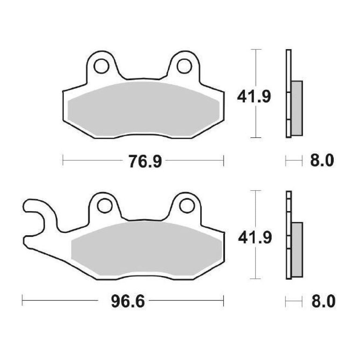 Pastillas de Freno Delanteras SBS 611HS BENELLI Caffè Nero 125 CC 08/12
