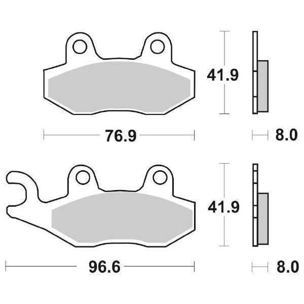 SBS 611PSI Brake Pads KAWASAKI KVF Brute Force 4X4 (KVF650F/G/H) 2006 2011