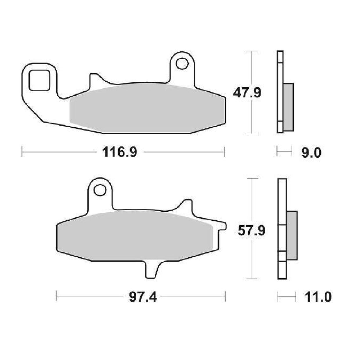 SBS 626HS Front brake pads SUZUKI DR R Djebel/Dakar - DR S 600 CC 89/&gt;