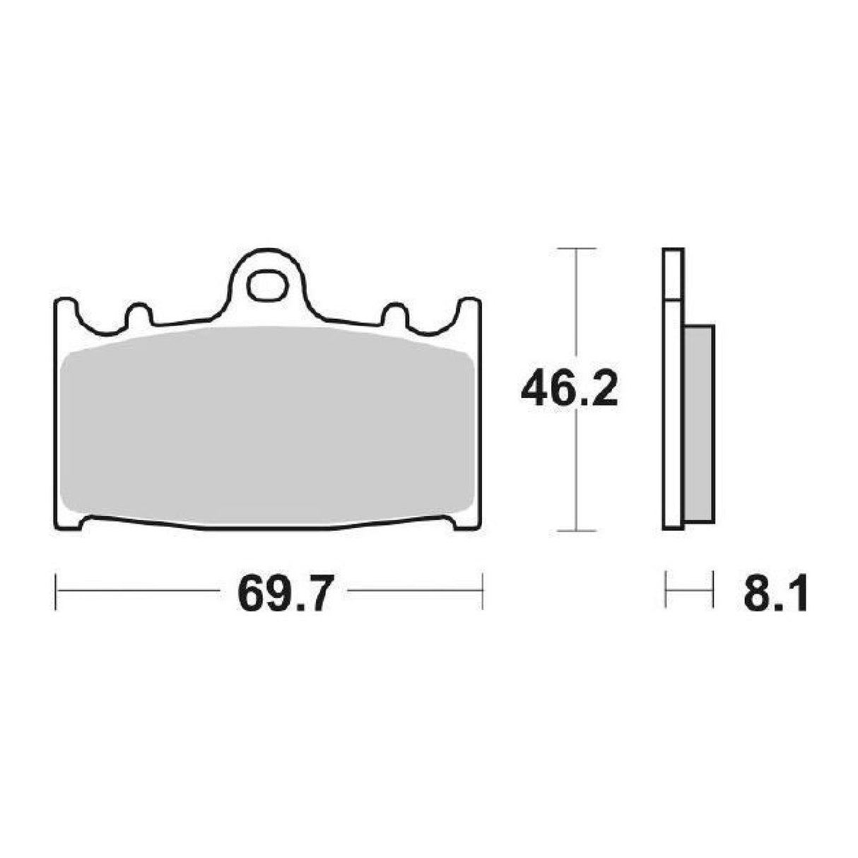 SBS 631HS Bremsbeläge vorne für HUSABERG FS C 450 cm³ ab 01/03