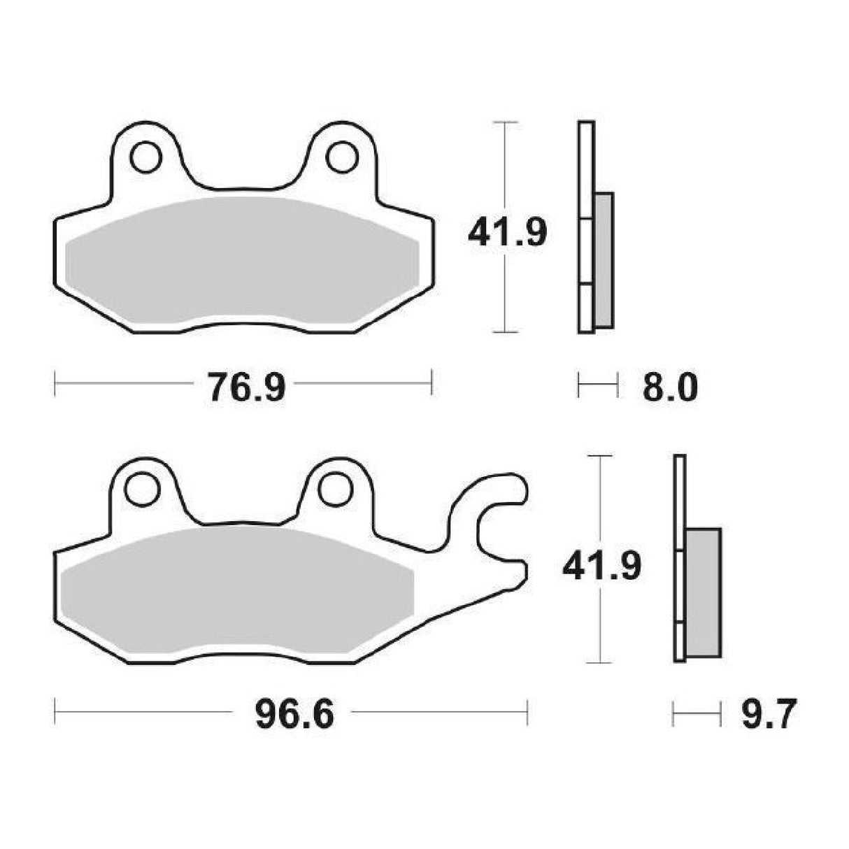 SBS 633HF Bremsbeläge für TRIUMPH Daytona 750 cm³ (Baujahre 1991–1995)