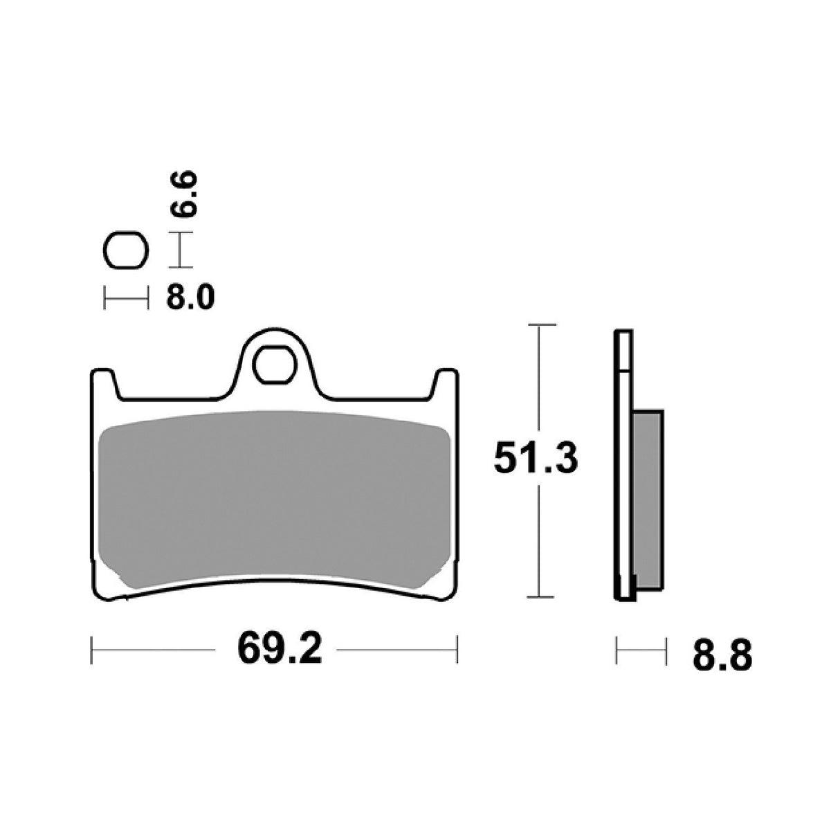 SBS 634DS-2 Racing Front Brake Pads YAMAHA TZR R 125 CC 94/96