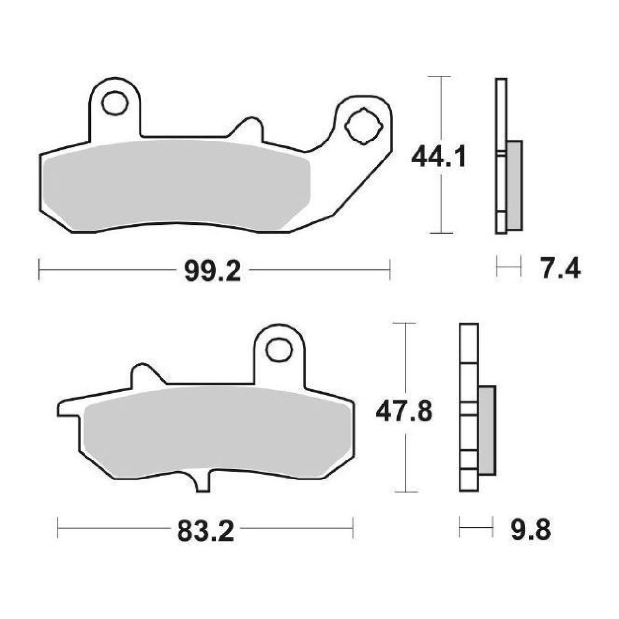 SBS 635HF Bremsbeläge SUZUKI RG F Gamma (NF41A) N/R 125 cm³ 92/94