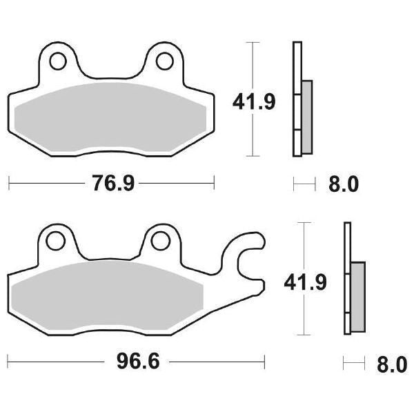 Pastiglie Freno SBS 638PSI AEON Cobra RS / Cobra Utility cc 2000 2004