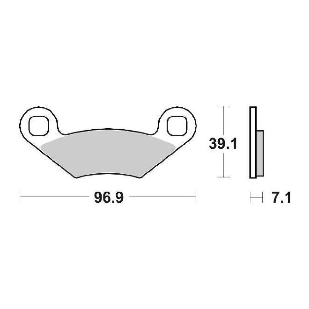 SBS 642ATS Bremsbeläge POLARIS Trail Boss 2X4 250 CC 88/90