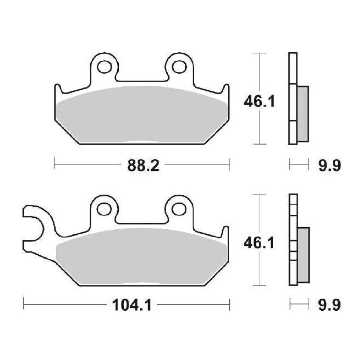 SBS 650HS Bremsbeläge vorne für YAMAHA TZR R 50 cm³ 93/02