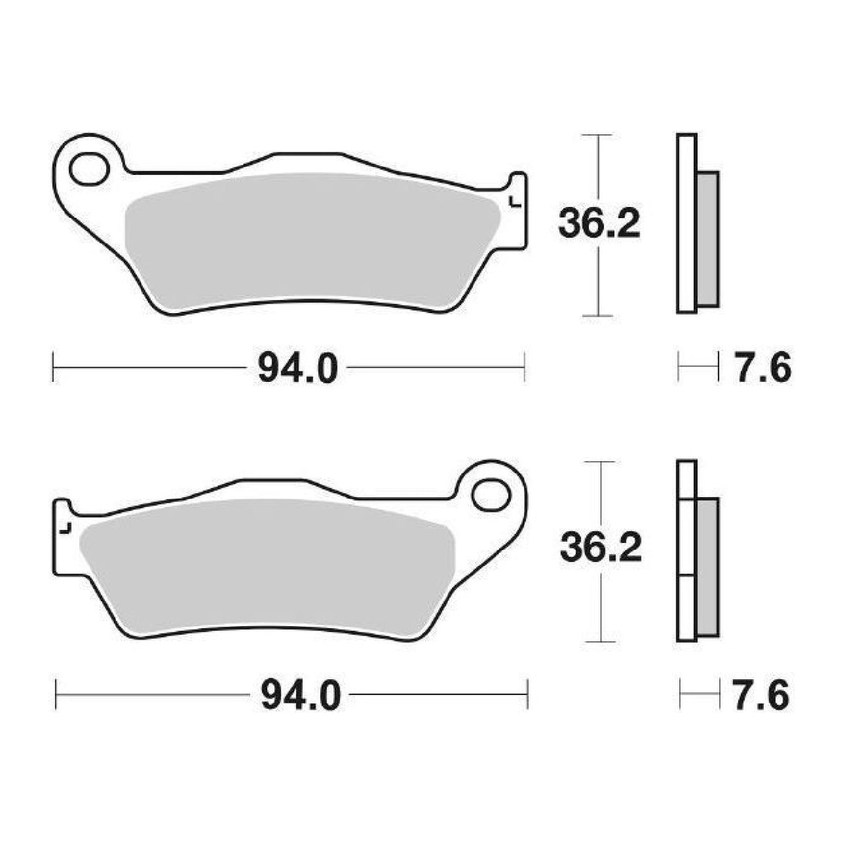 Pastillas de freno de competición SBS 671RSI BENELLI BX 449 Cross 450 CC 08/10